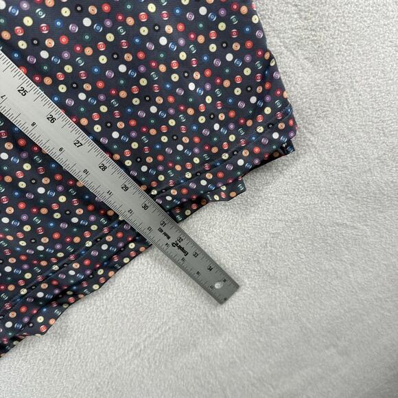 Straight Down Polo Shirt mens XL Gray Colorful Pool Ball Geometric Billiards - Picture 5 of 10